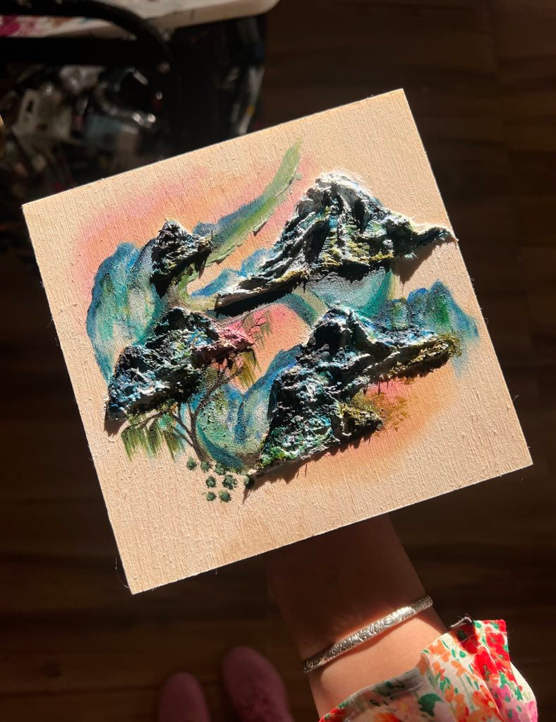 "What the Mountain Held" 6x6